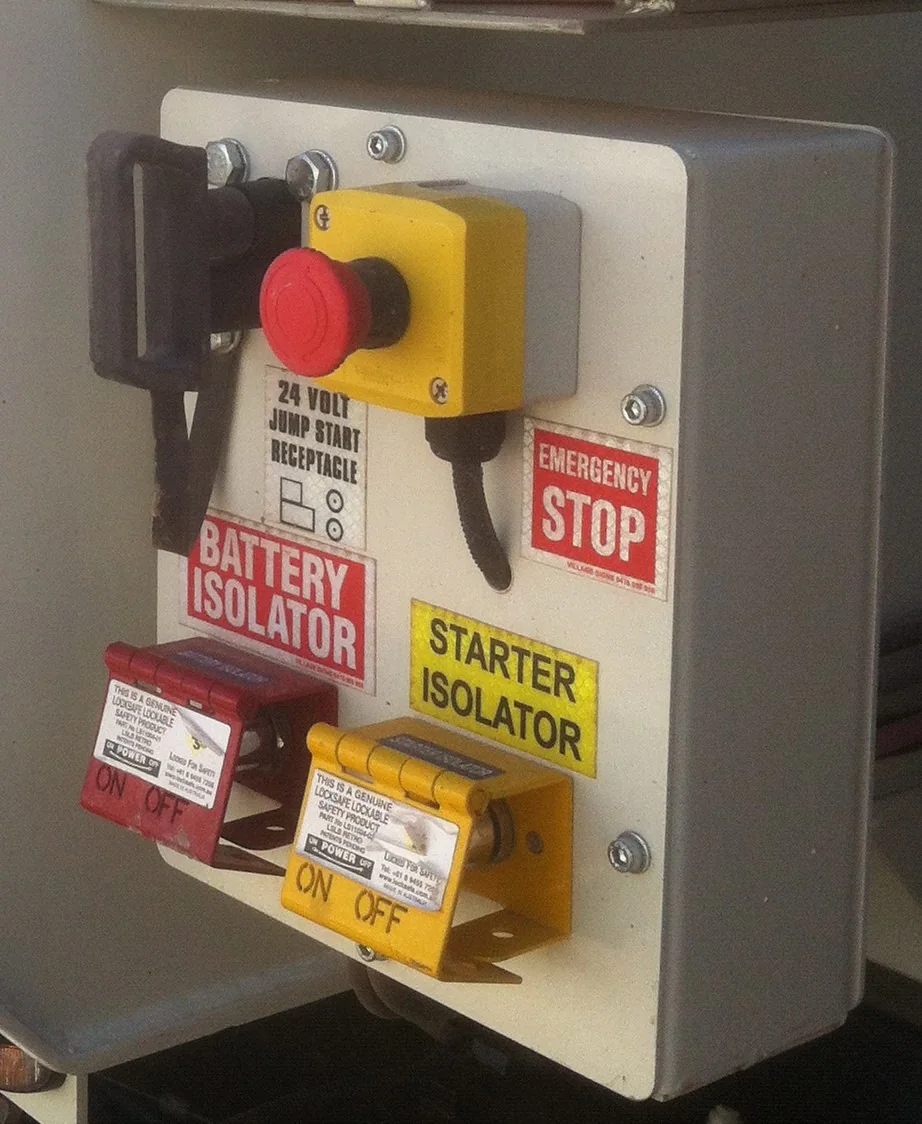 Industrial isolation and emergency stop controls